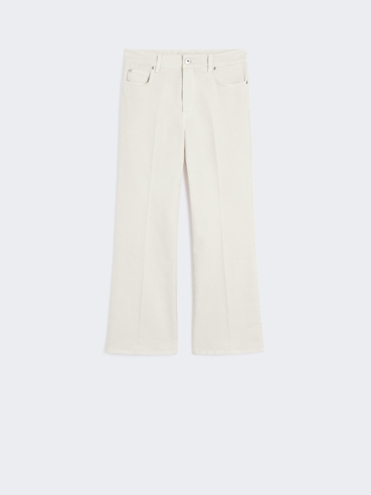 Cotton bull denim jeans - IVORY - Max Mara