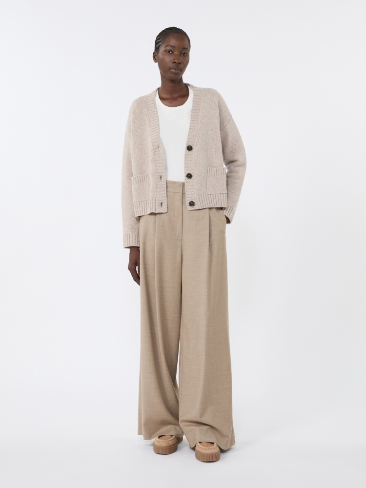 Palazzohose aus Wollflanell - BEIGE - Max Mara