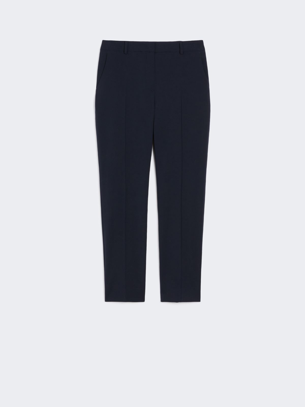 Woollen cloth cigarette trousers - NAVY - Max Mara - 8
