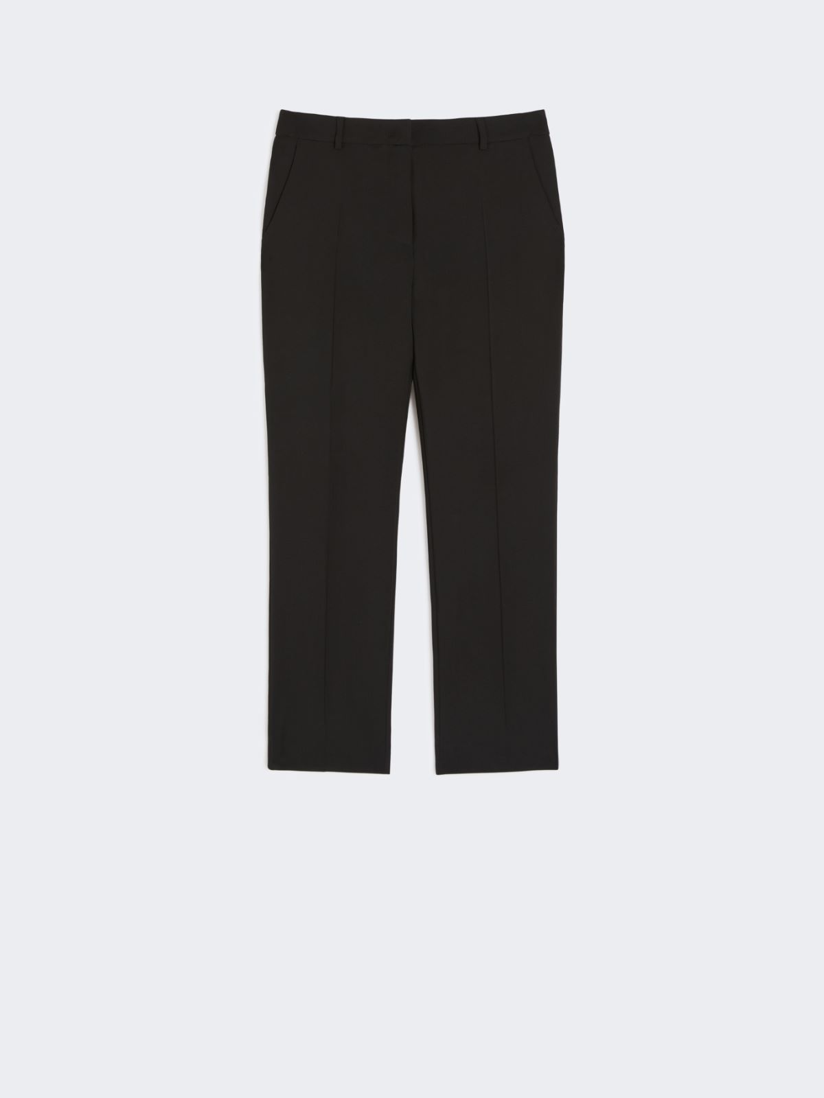 Woollen cloth cigarette trousers - BLACK - Max Mara - 8