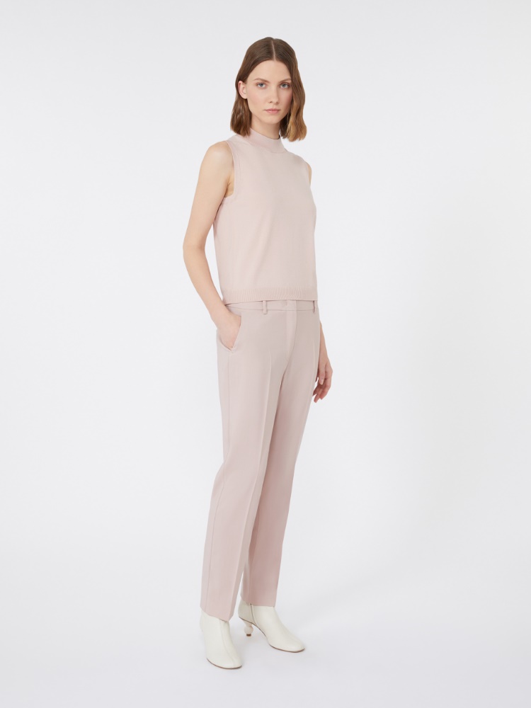 Woollen cloth cigarette trousers - POWDER - Max Mara