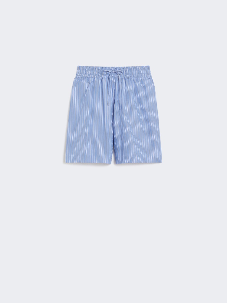 Striped poplin Bermuda shorts - AVIO - Max Mara
