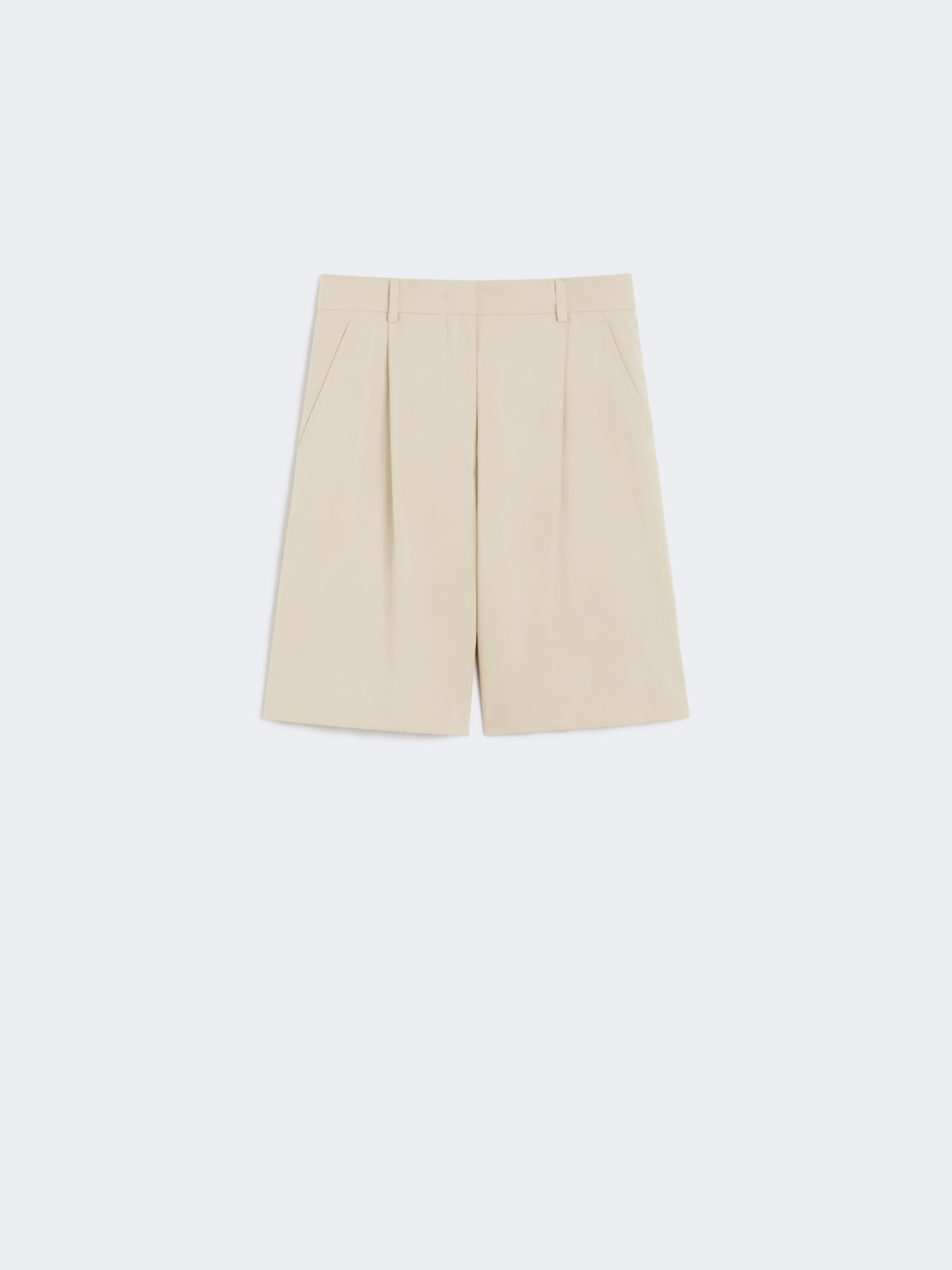 Cotton gabardine Bermuda shorts - BEIGE - Max Mara - 8