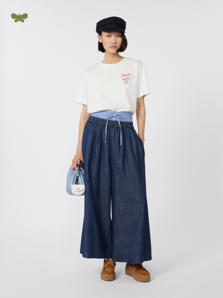Jeans in denim di puro cotone - BLU - Max Mara
