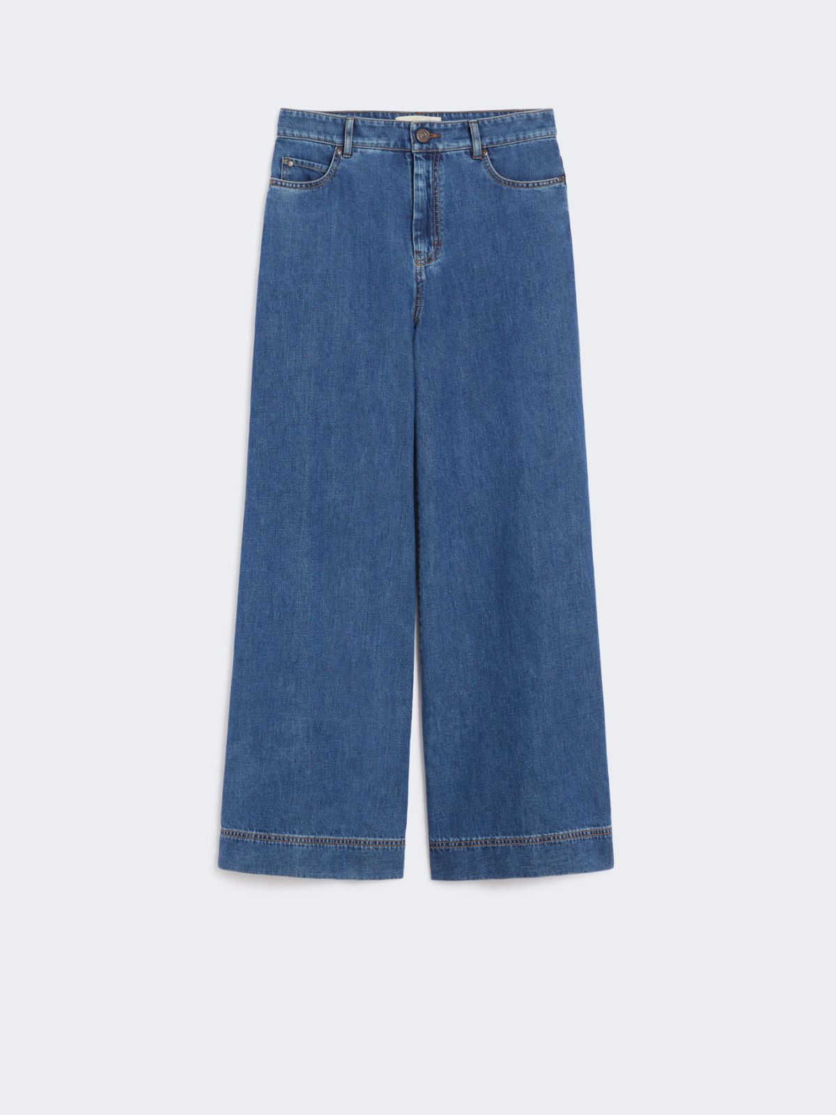 Weite Jeans aus Denim - BLAU - Max Mara - 9