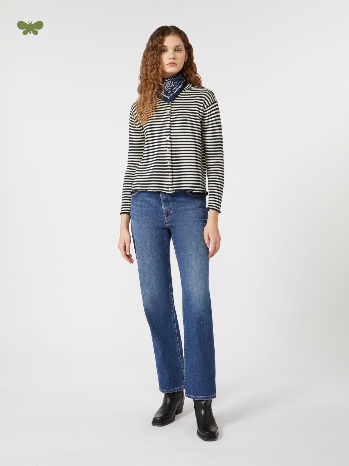 Straight-fit denim jeans + NAVY - Max Mara