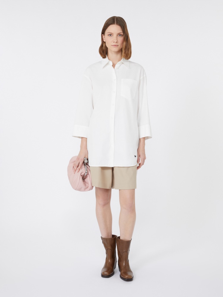 Oversized Hemd aus Oxford aus Baumwolle - WEISS - Max Mara - 2