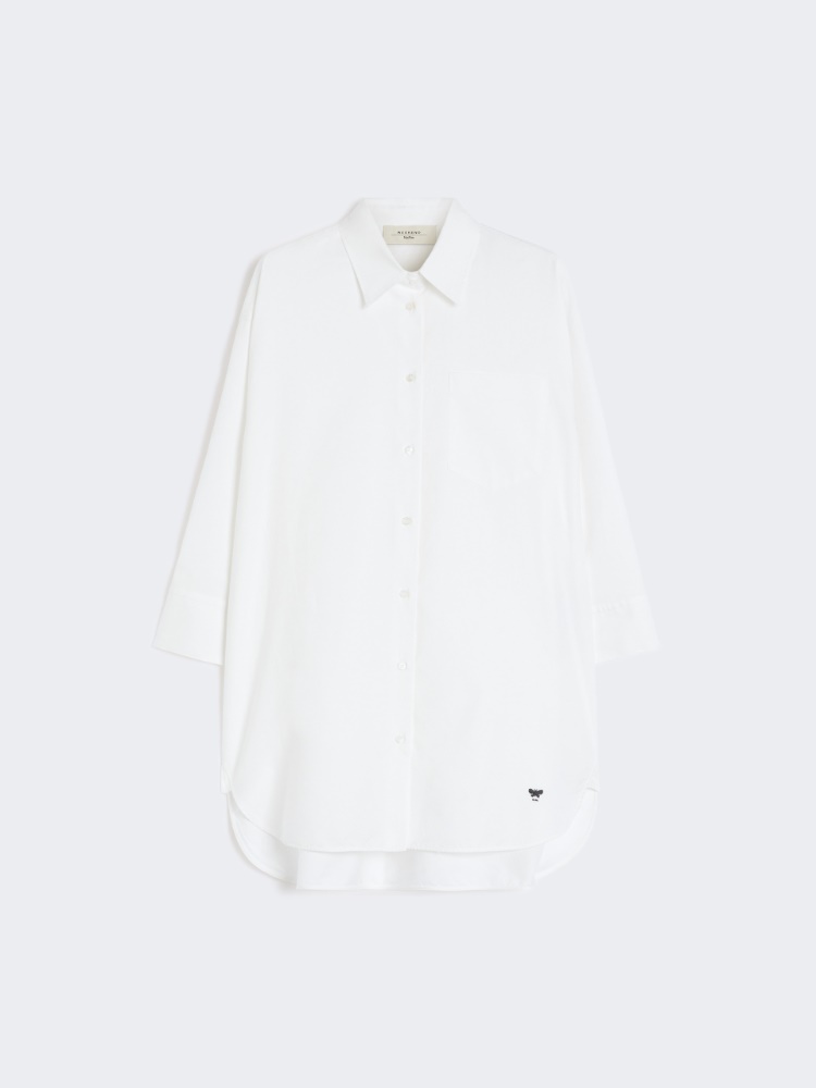 Oversized Hemd aus Oxford aus Baumwolle - WEISS - Max Mara