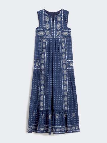 Buy Purple Cotton Poplin Drop Shoulder Sleeves Knee Length