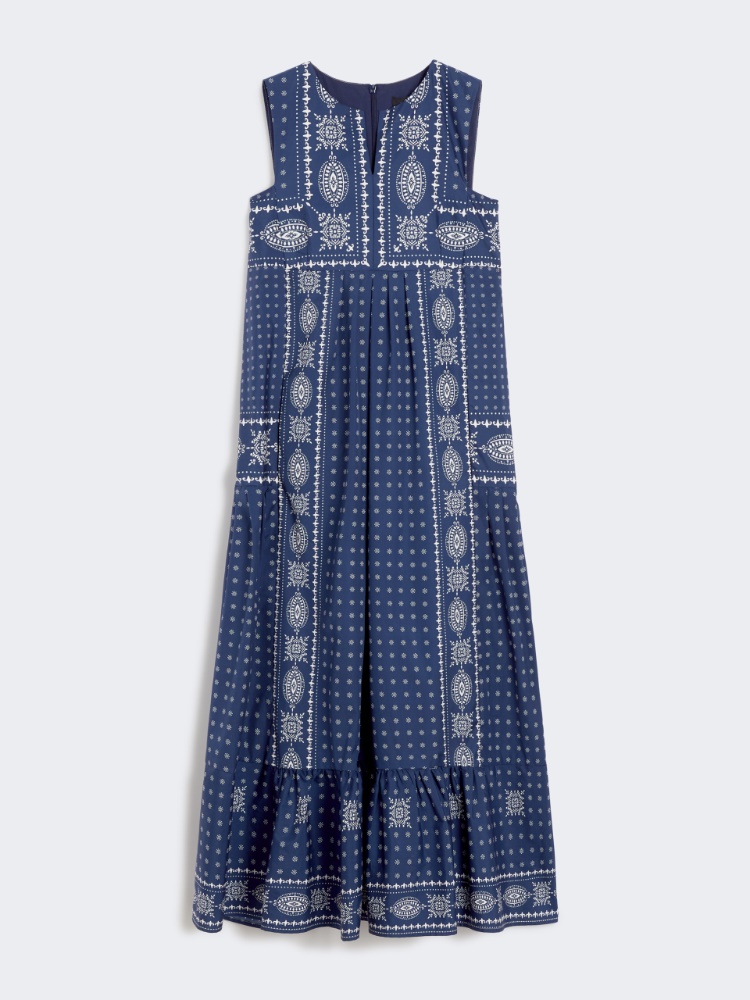 Abito in popeline stampato, blu | 