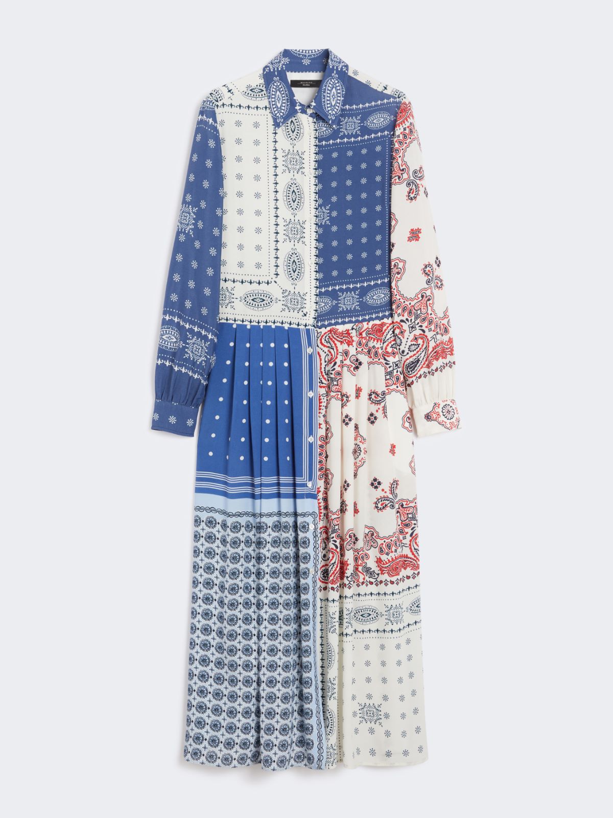 Printed viscose shirt dress - LIGHT BLUE - Max Mara - 8