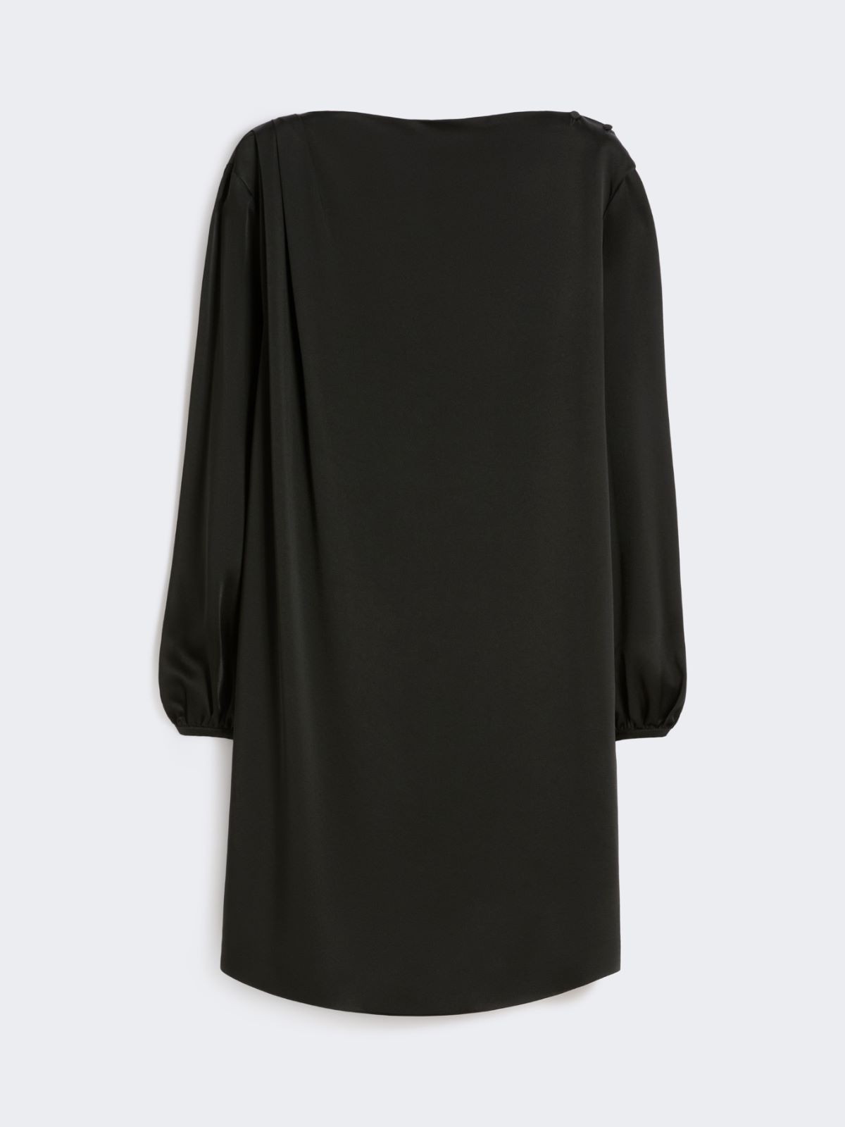 Minisukienka z dwustronnej połyskującej satyny - CZARNY - Max Mara - 9