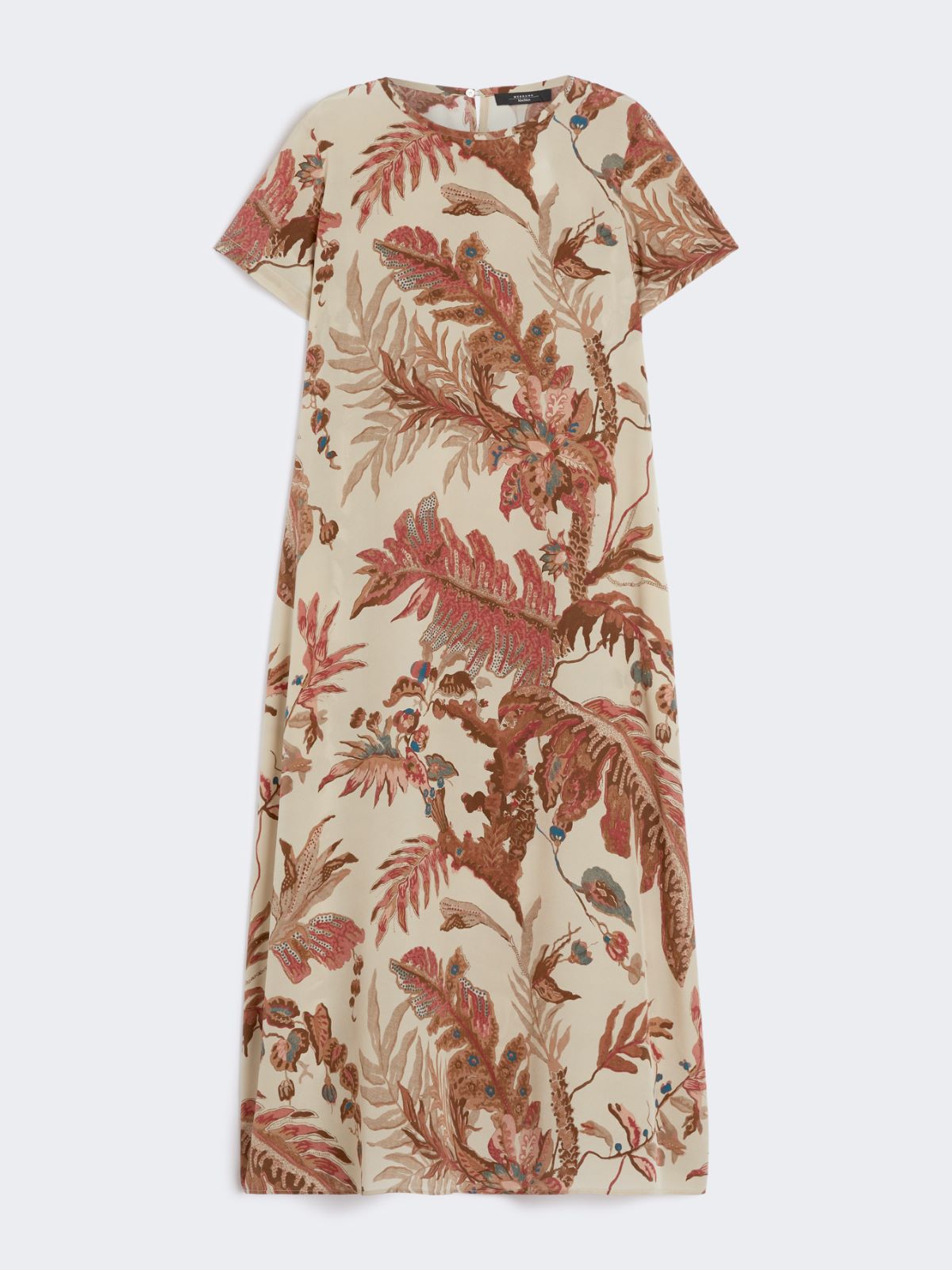 Printed silk T-shirt dress - BEIGE - Max Mara - 8