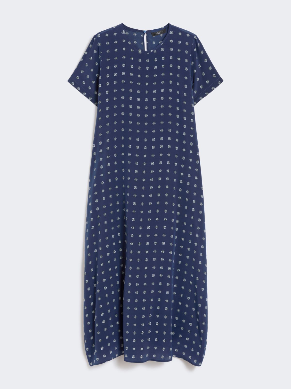 Printed silk T-shirt dress - NAVY - Max Mara - 8