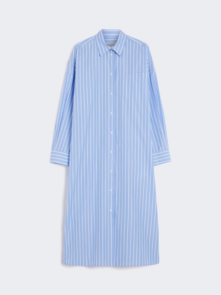 Long poplin shirt dress, light blue | 