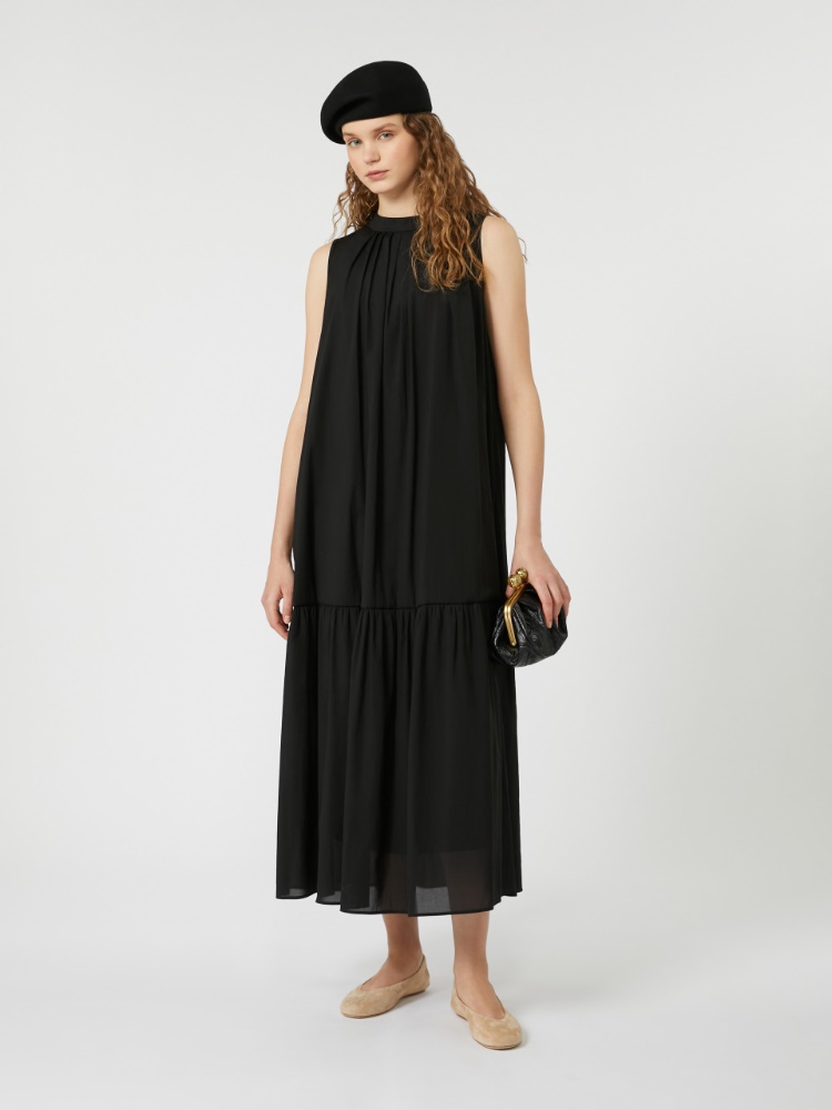 [ヤング] コットン ブレンド キャンバス ドレス - BLACK - Max Mara
