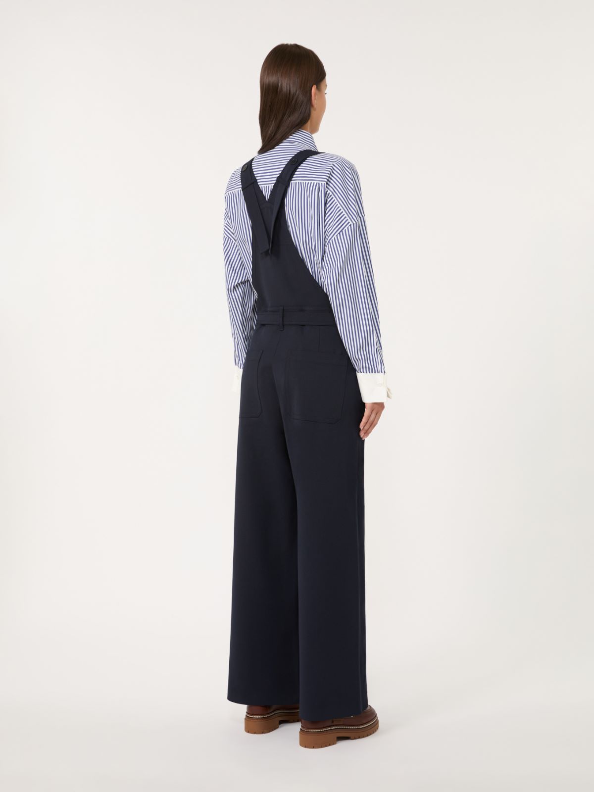 Gabardine wool dungarees - NAVY - Max Mara - 3