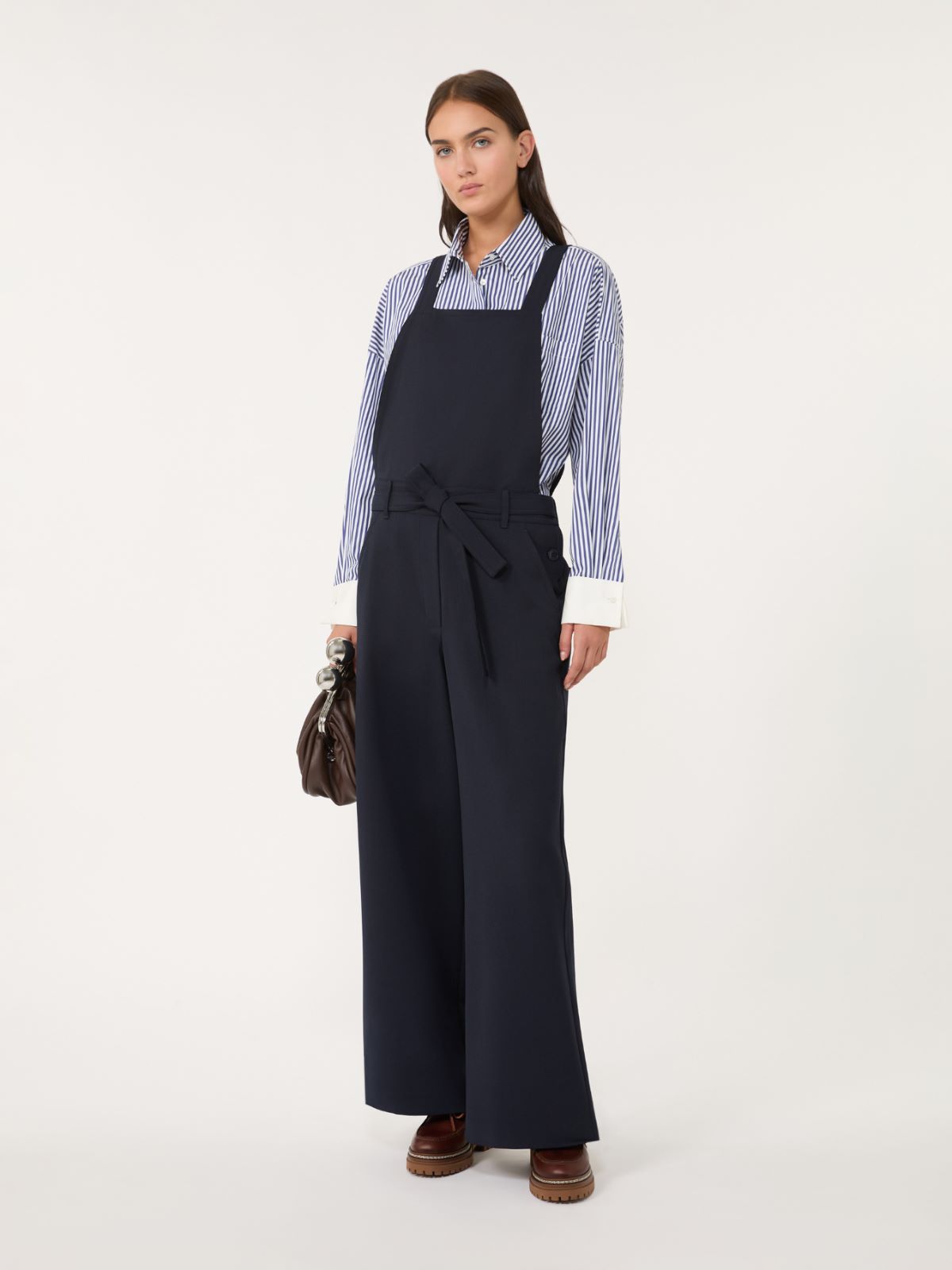Gabardine wool dungarees - NAVY - Max Mara