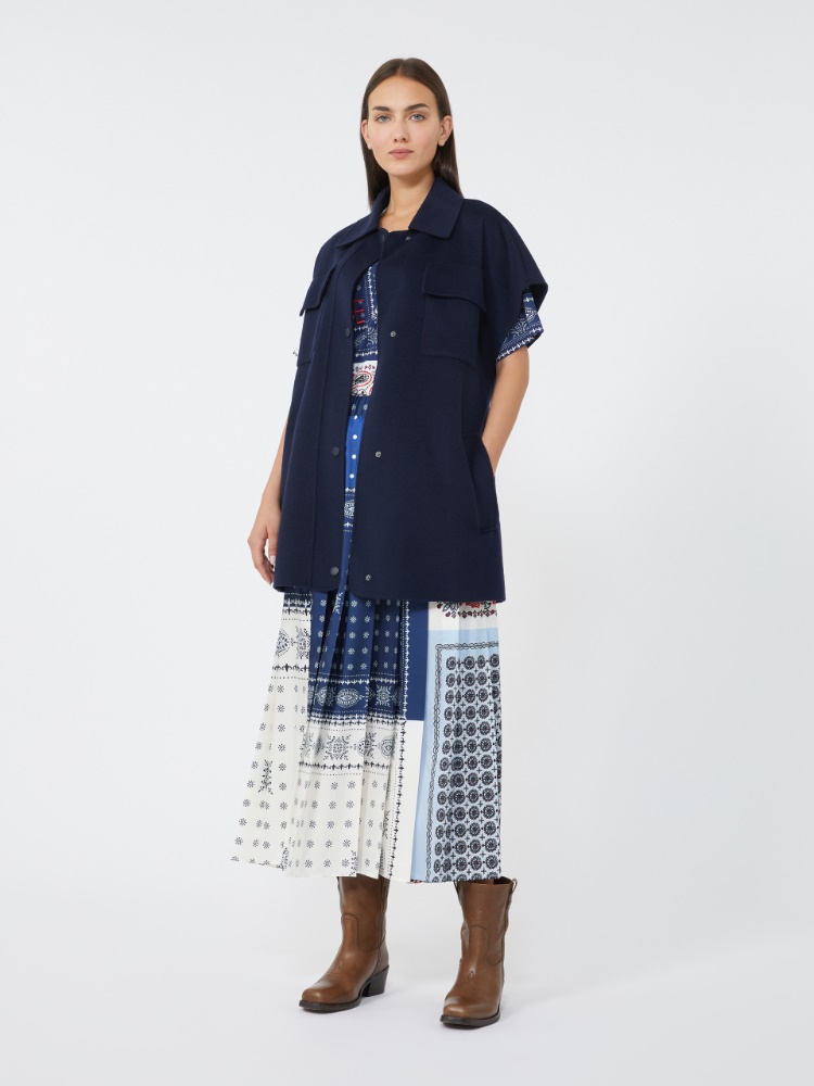 Wool-blend fabric jacket - NAVY - Max Mara