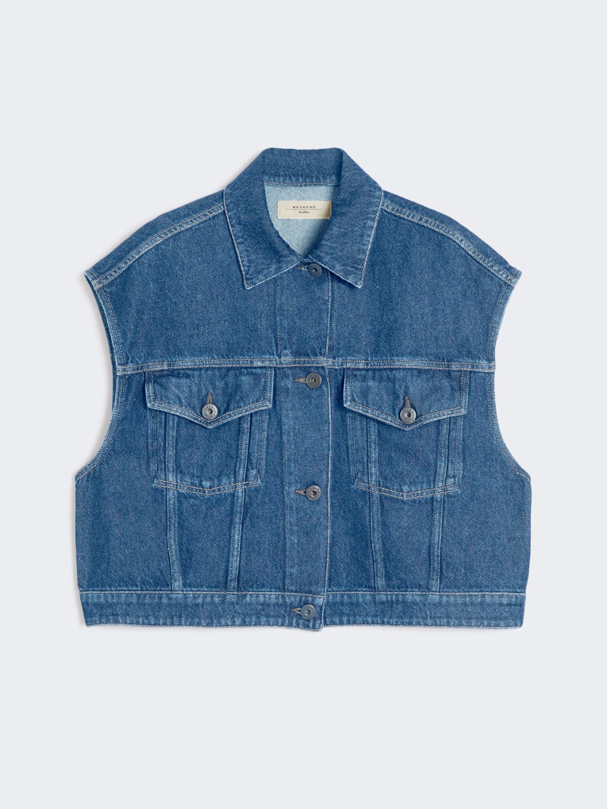 Cotton denim gilet - NAVY - Max Mara - 10
