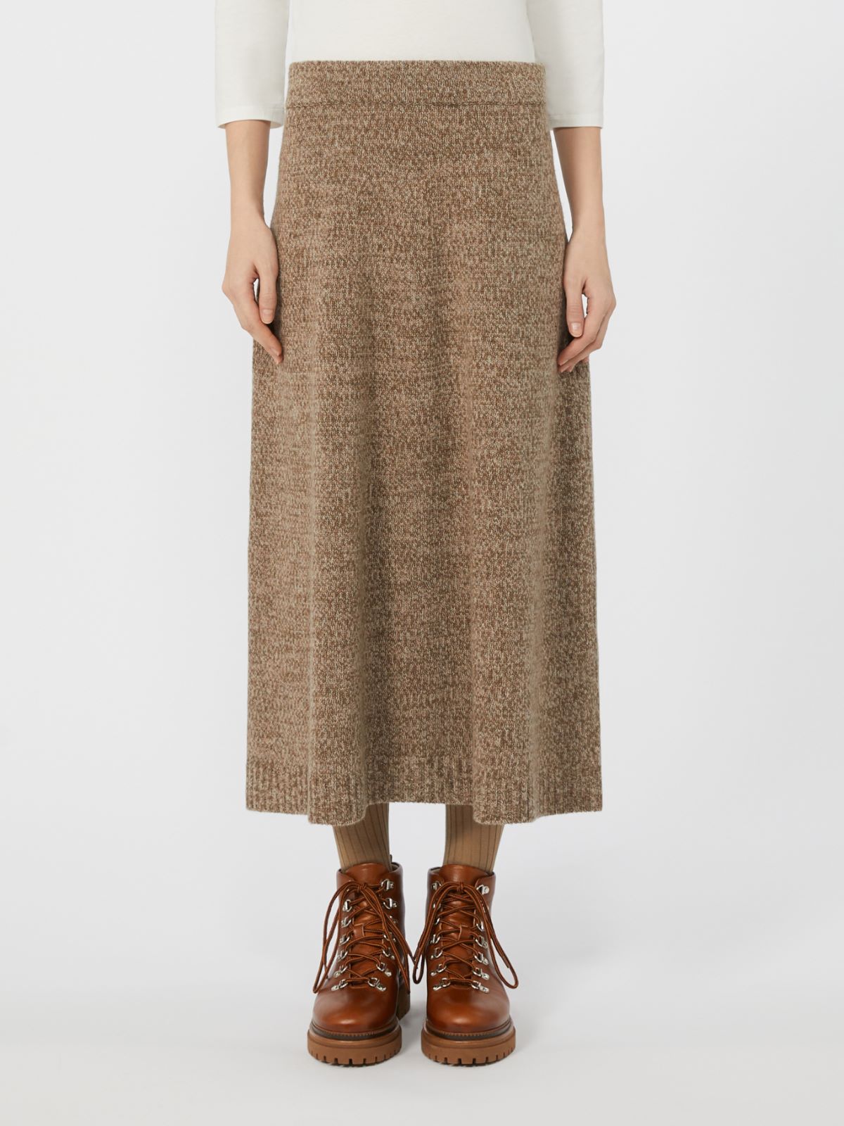 Wool knit skirt - HAZELNUT BROWN - Max Mara - 2