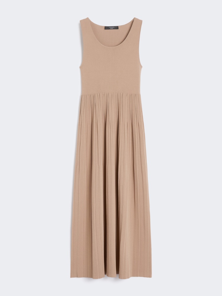 Plisowana sukienka z wiskozowej krepy - MARRON GLACE' - Max Mara