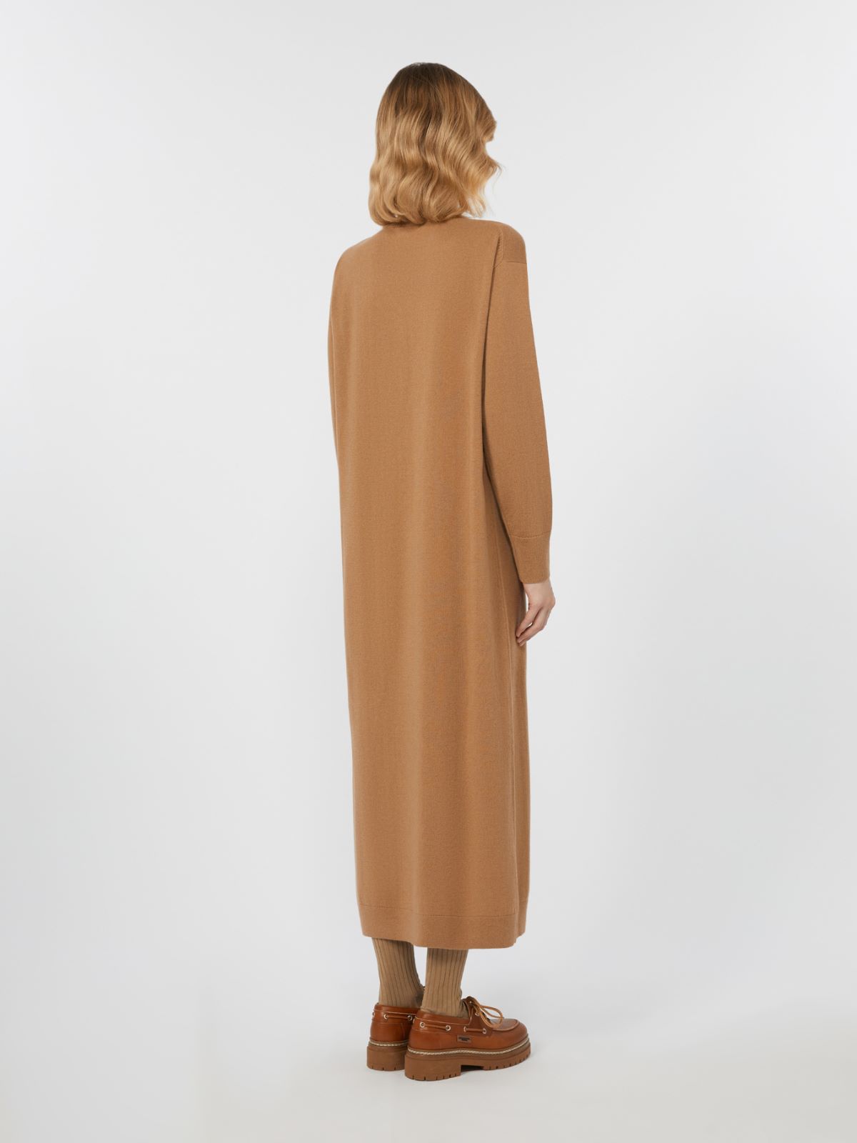Wool and cashmere knit dress - CAMEL - Max Mara - 3