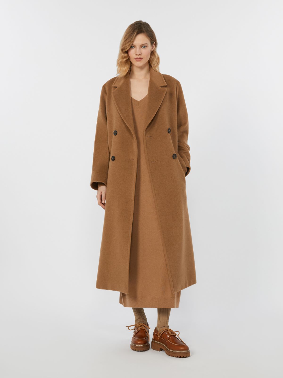 Wool and cashmere knit dress - CAMEL - Max Mara