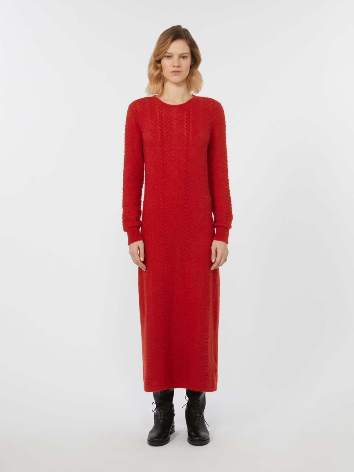 Mohair blend dress - RED - Max Mara - 2