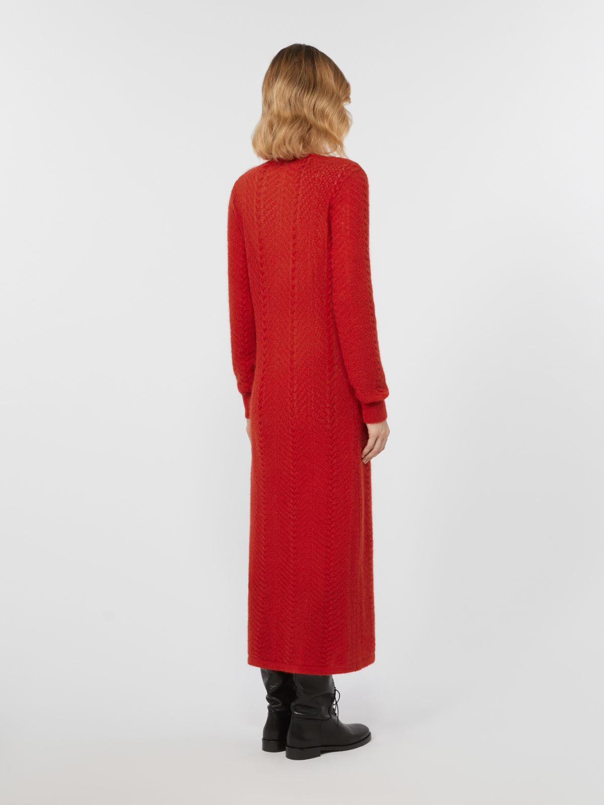 Mohair blend dress - RED - Max Mara - 3