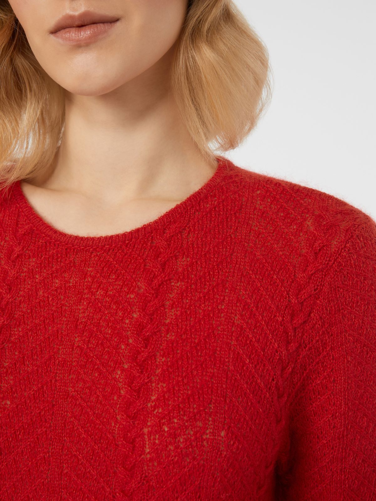 Mohair blend dress - RED - Max Mara - 4