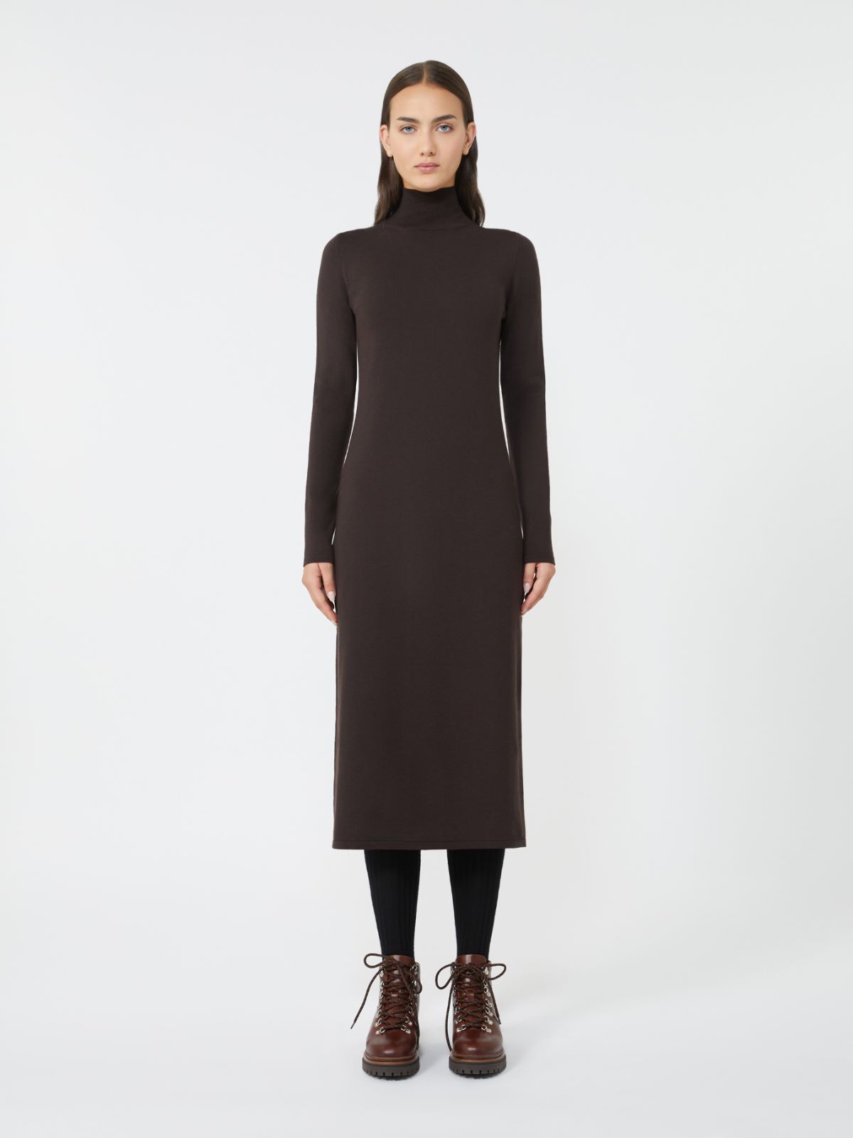 Wool knit dress - CHOCOLATE - Max Mara - 2