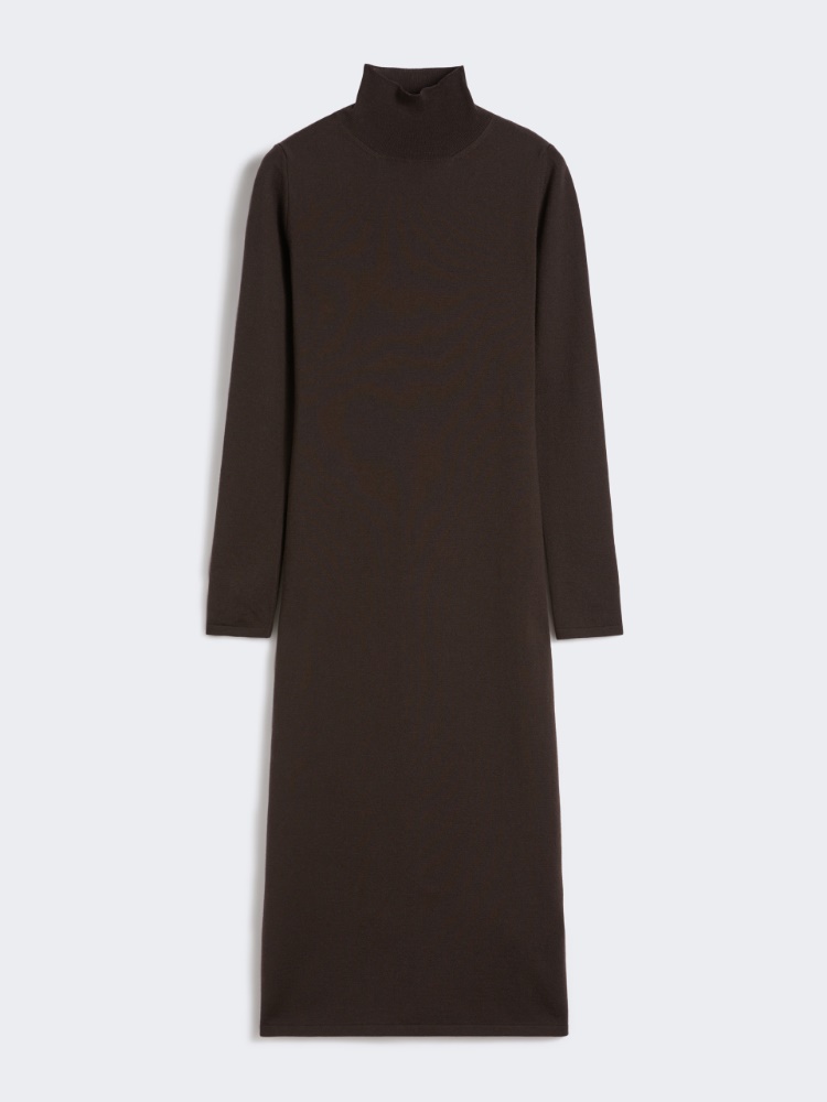 Wool knit dress - CHOCOLATE - Max Mara