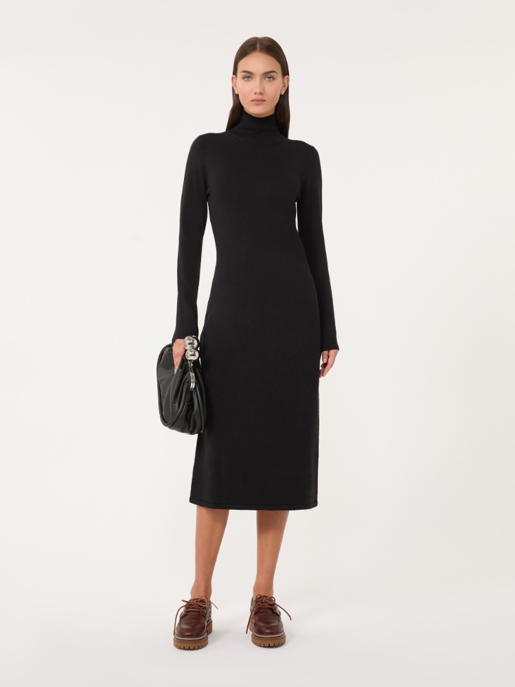 Wool knit dress - BLACK - Max Mara