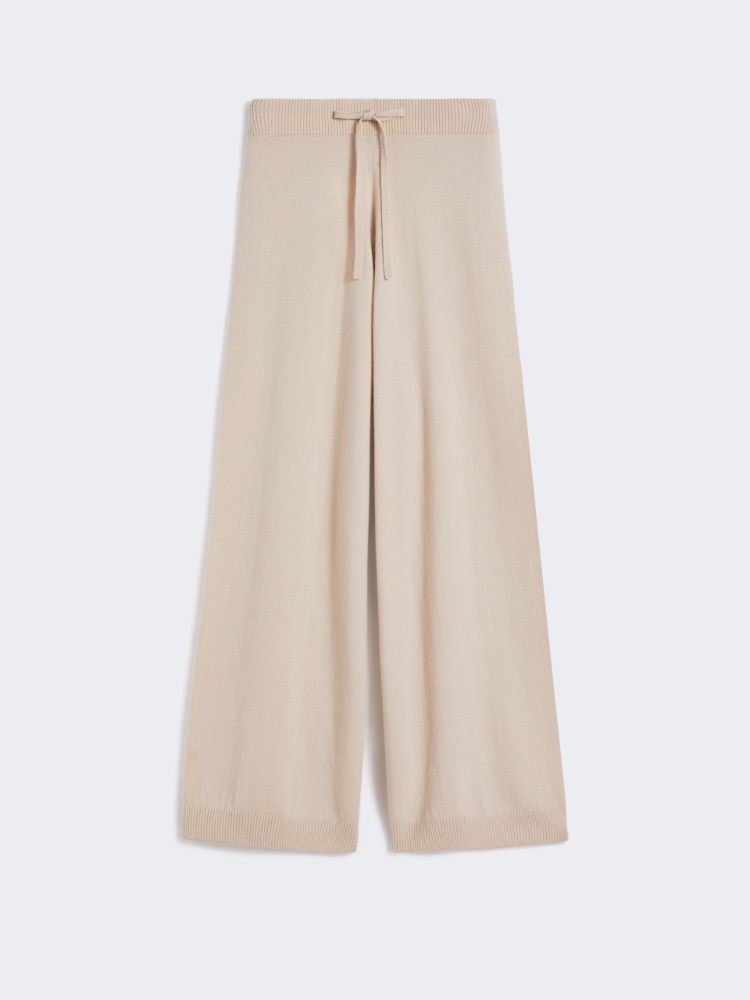 Wool and cashmere yarn trousers - BEIGE - Max Mara