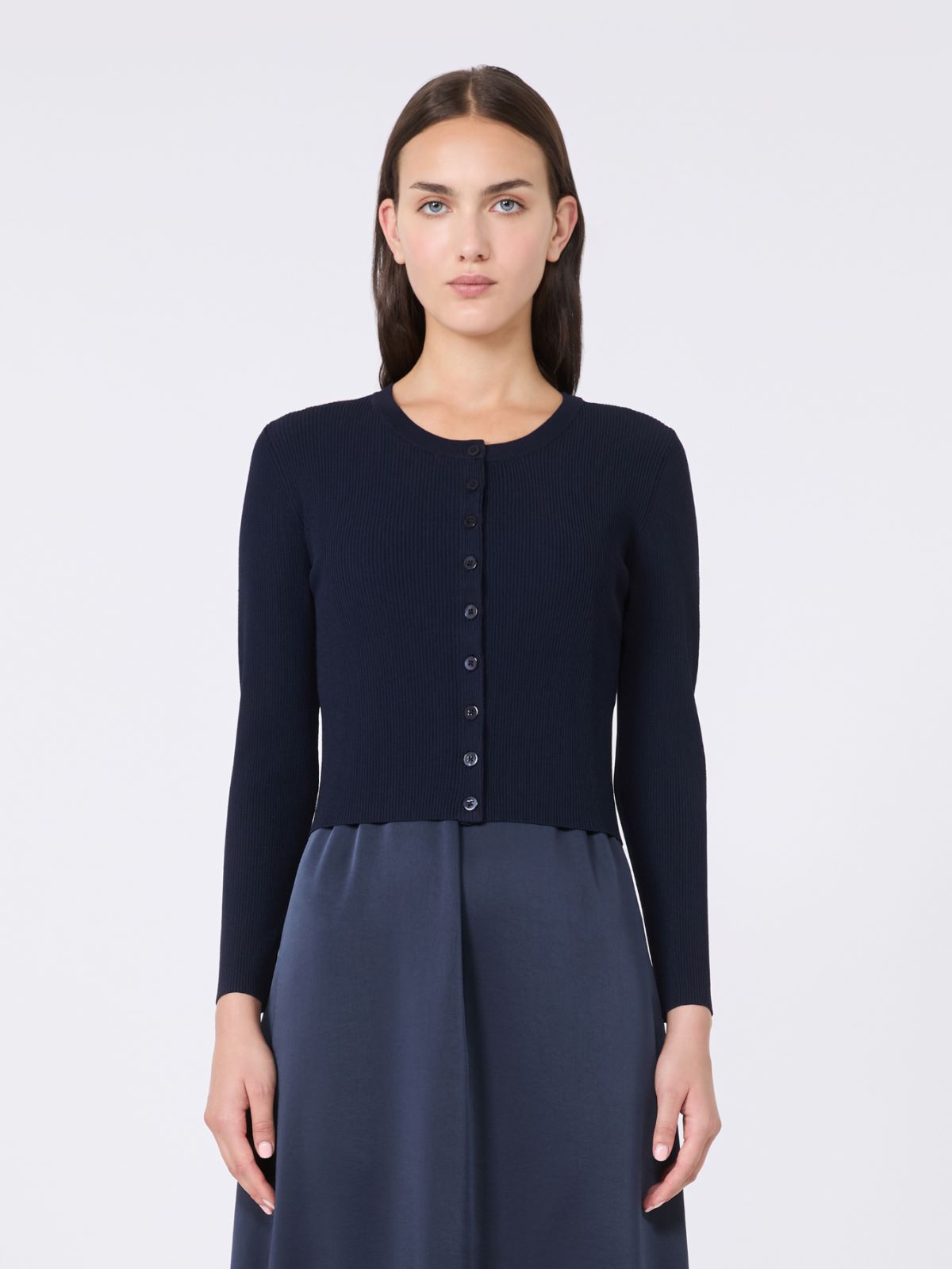Viscose yarn cardigan - NAVY - Max Mara - 2