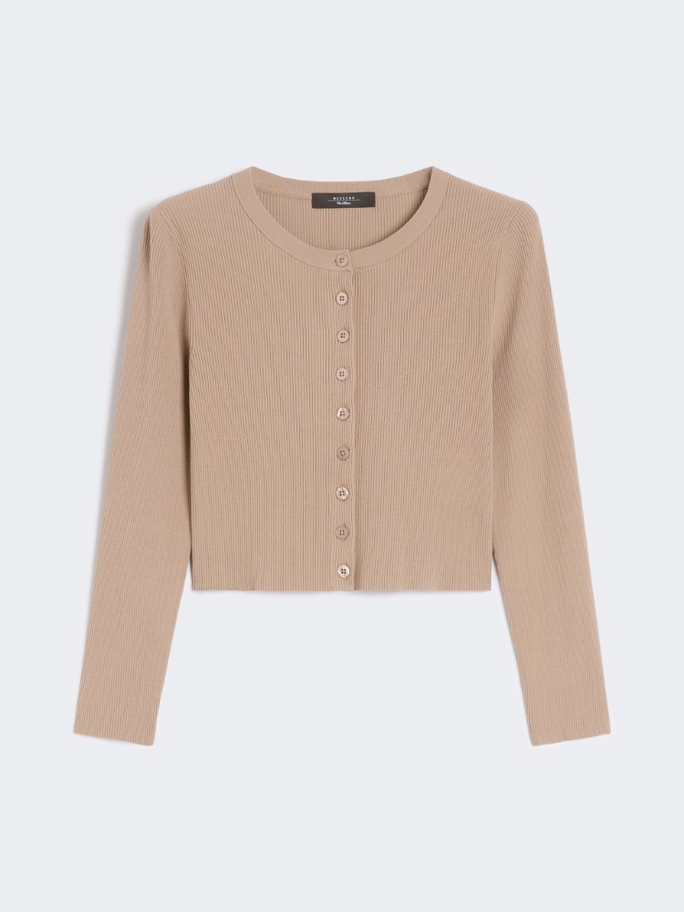 Kardigan z wiskozowej przędzy - MARRON GLACE' - Max Mara