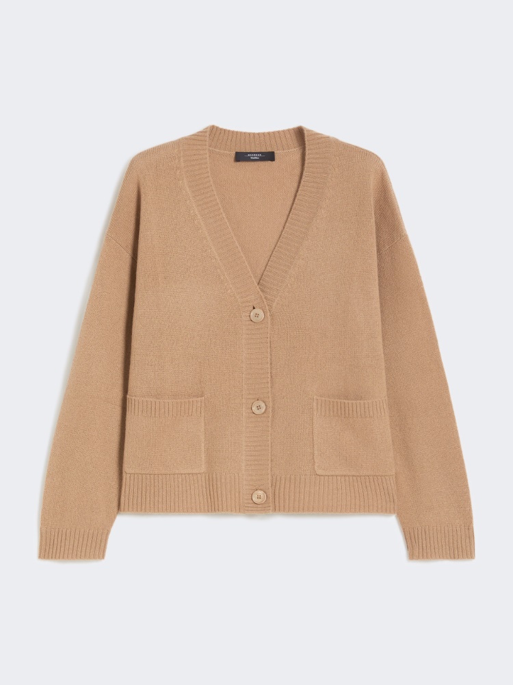 Kardigan z przędzy kaszmirowej - WIELBŁĄDZI - Max Mara