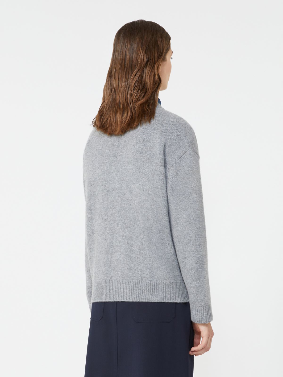 Cashmere knit cardigan - MEDIUM GREY - Max Mara - 3