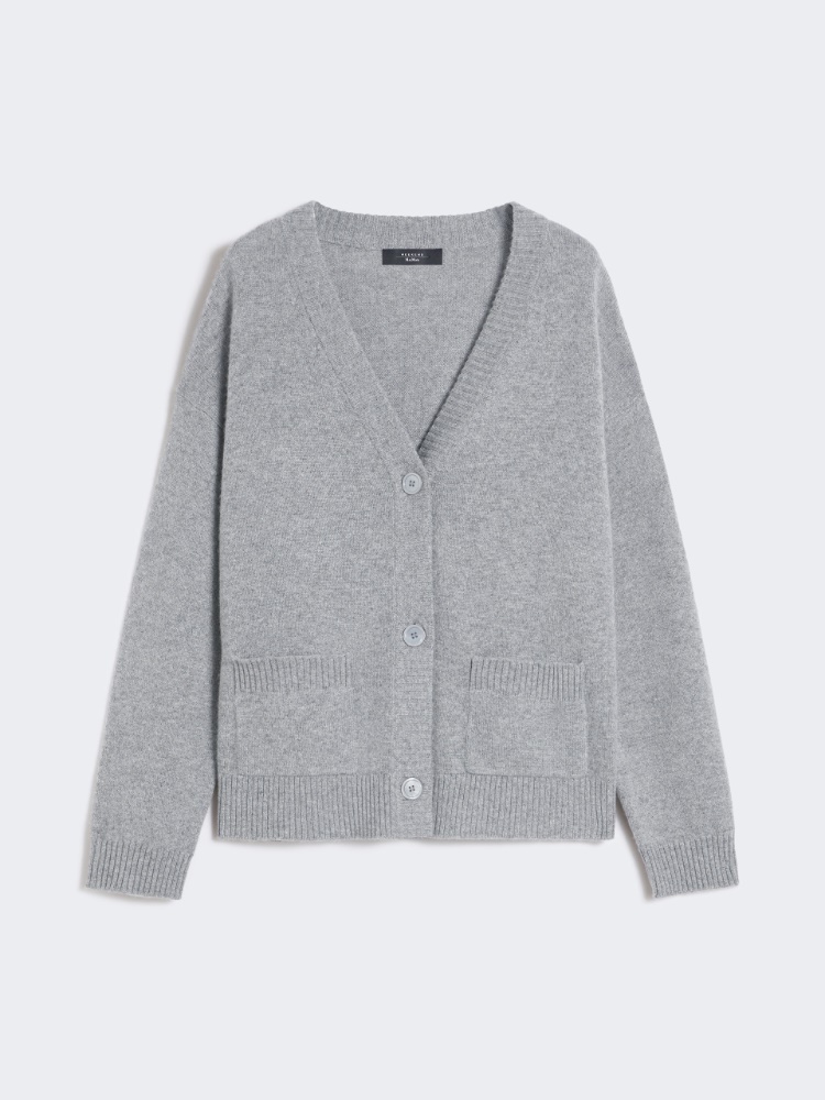 Cashmere knit cardigan - MEDIUM GREY - Max Mara