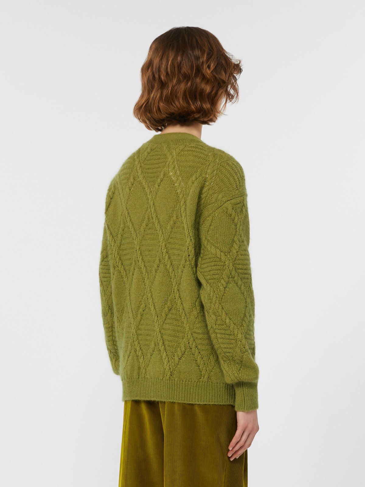 Mohair blend cardigan - GREEN - Max Mara - 3