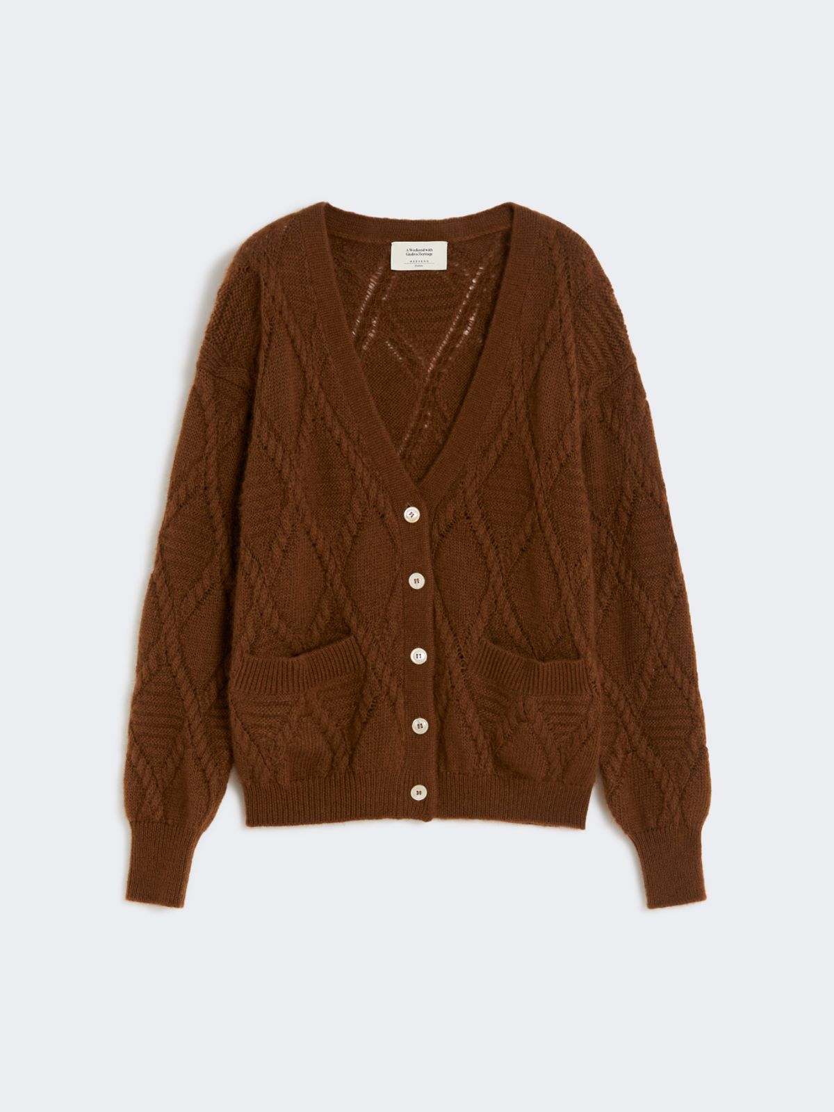 Mohair blend cardigan - BROWN - Max Mara - 9