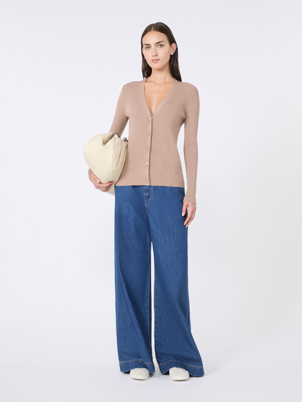 가브리엘 비스코스 가디건 - MARRON GLACE'