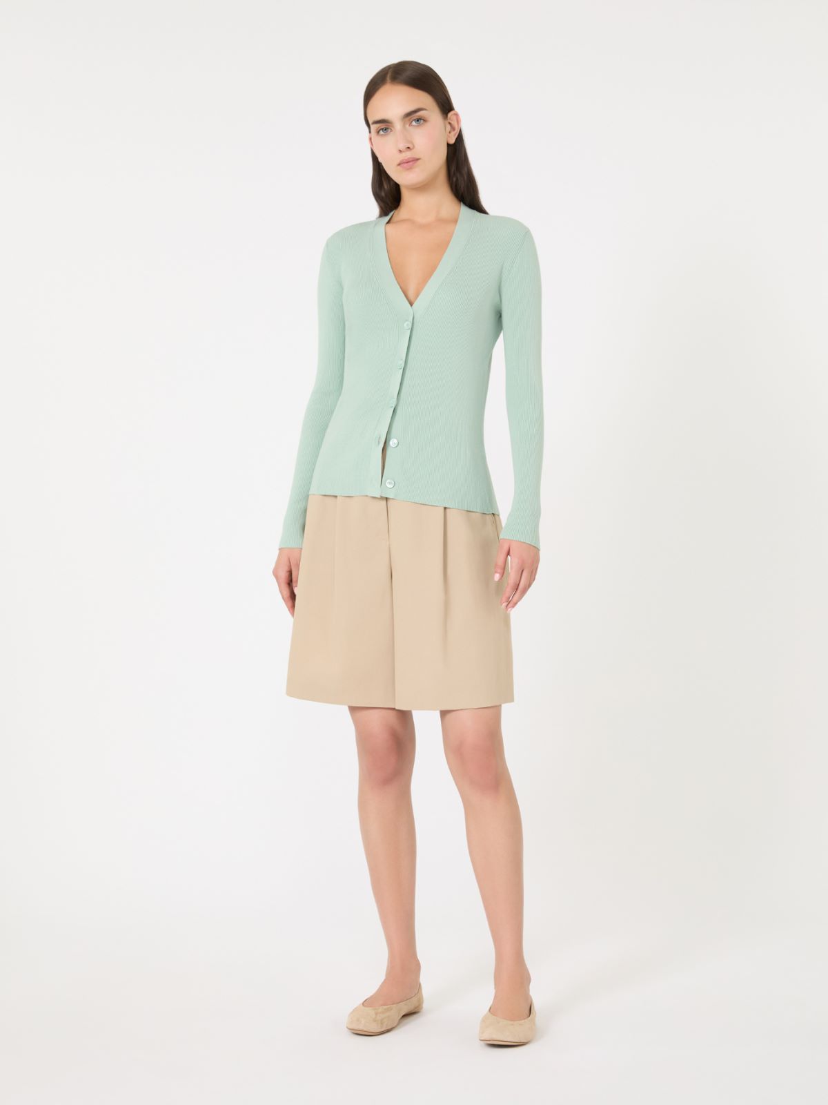 Viscose V-neck cardigan + JADE - Max Mara