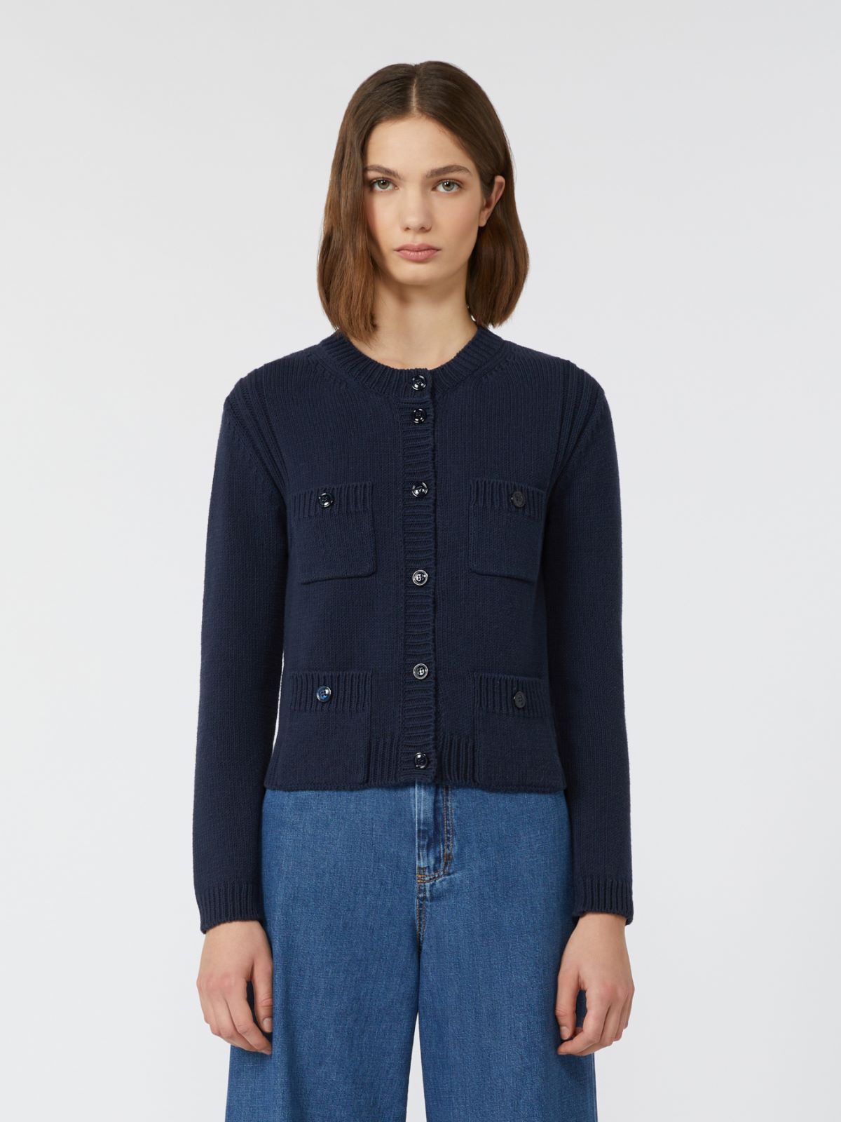 민치오 코튼 가디건 - NAVY - Max Mara - 2