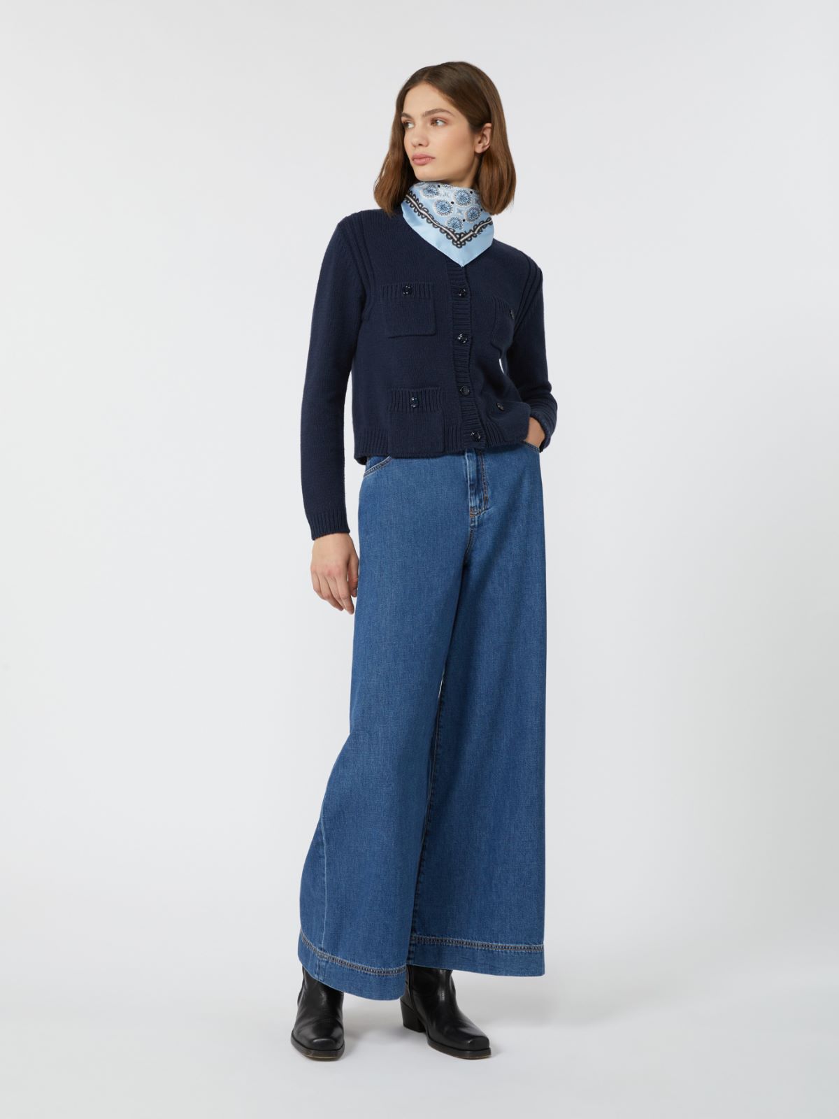 민치오 코튼 가디건 - NAVY - Max Mara