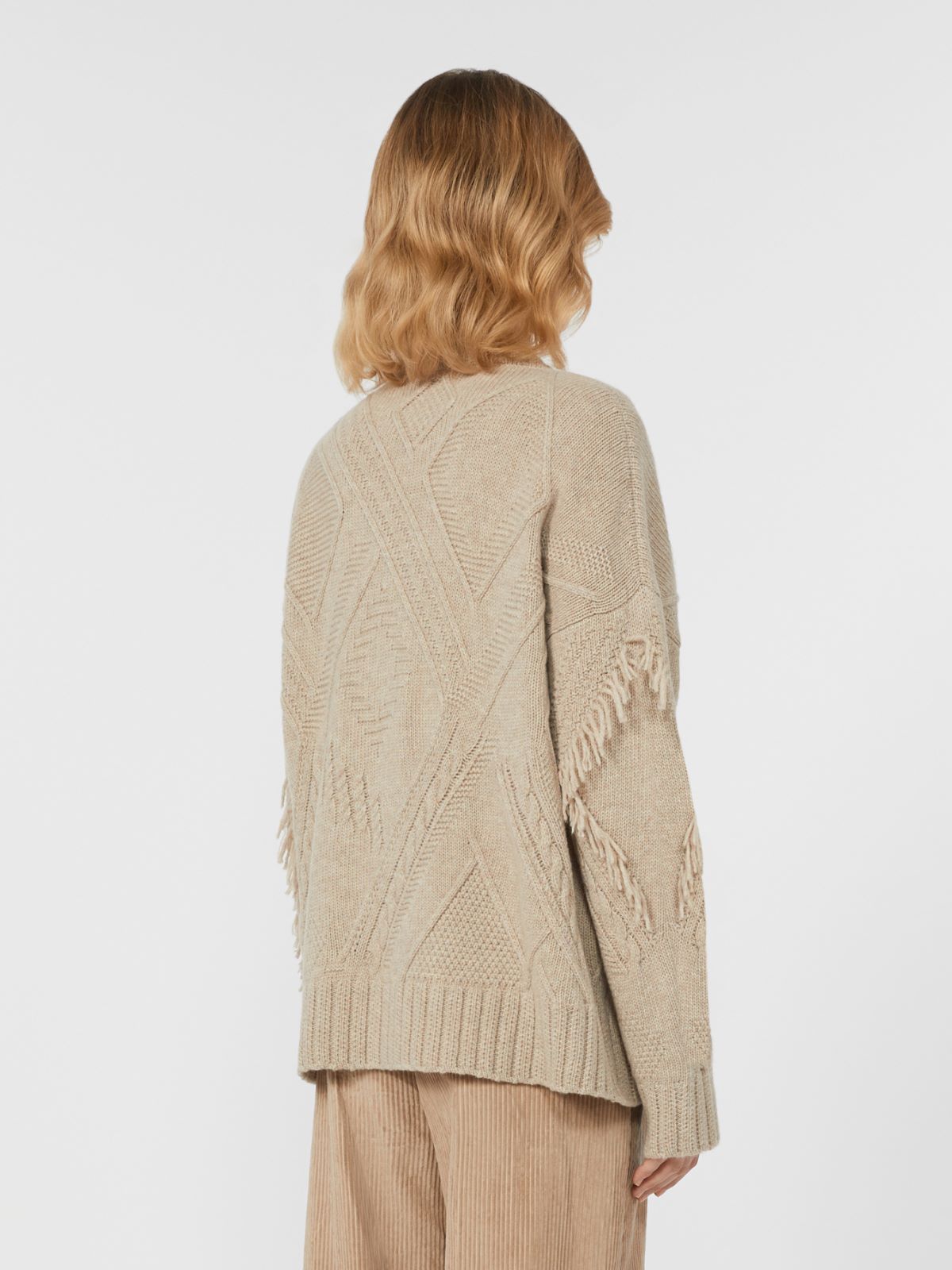 Wool knit cardigan - SAND - Max Mara - 3