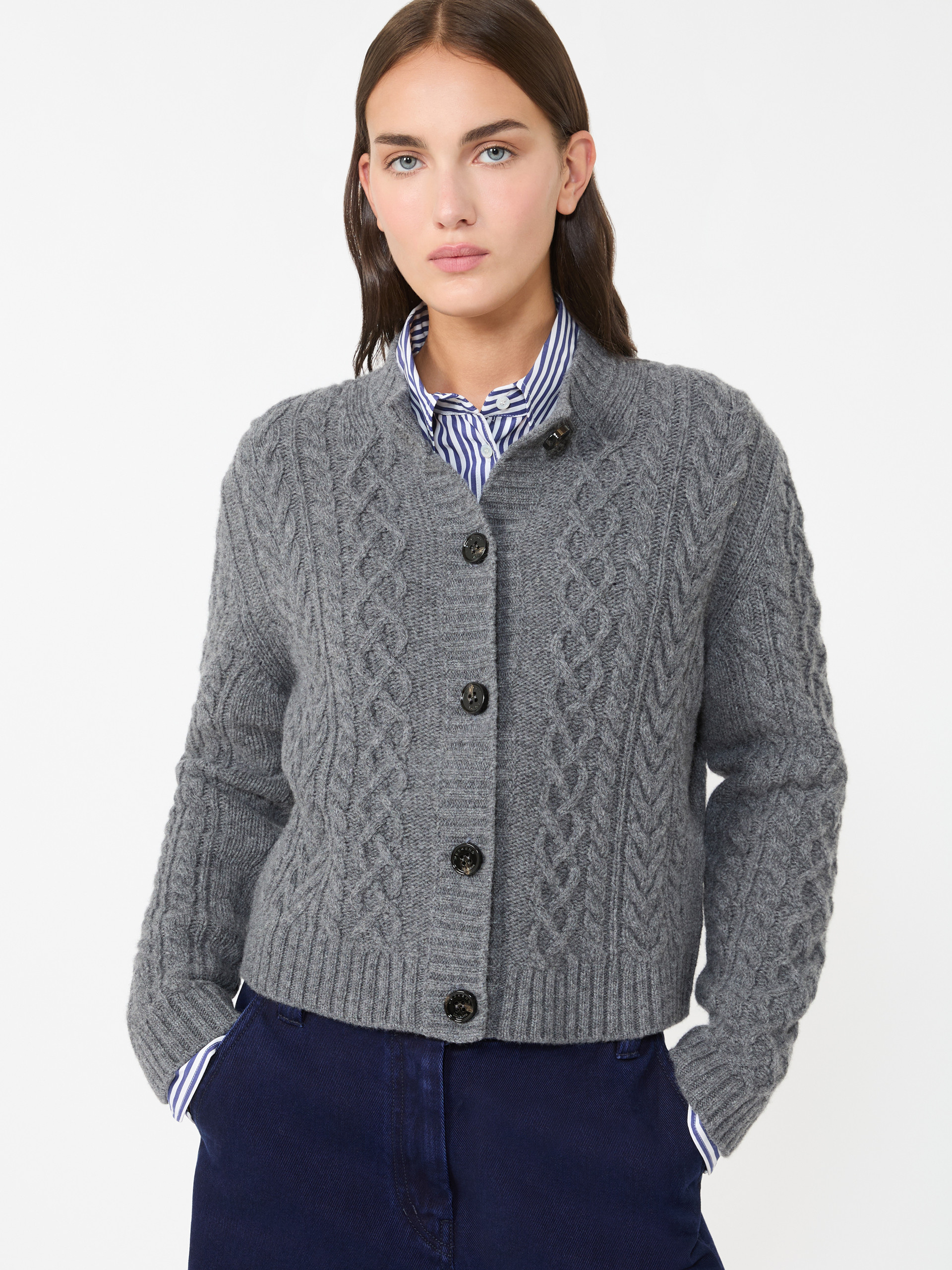 아비토 버진울 가디건 - DARK GREY - Max Mara - 4