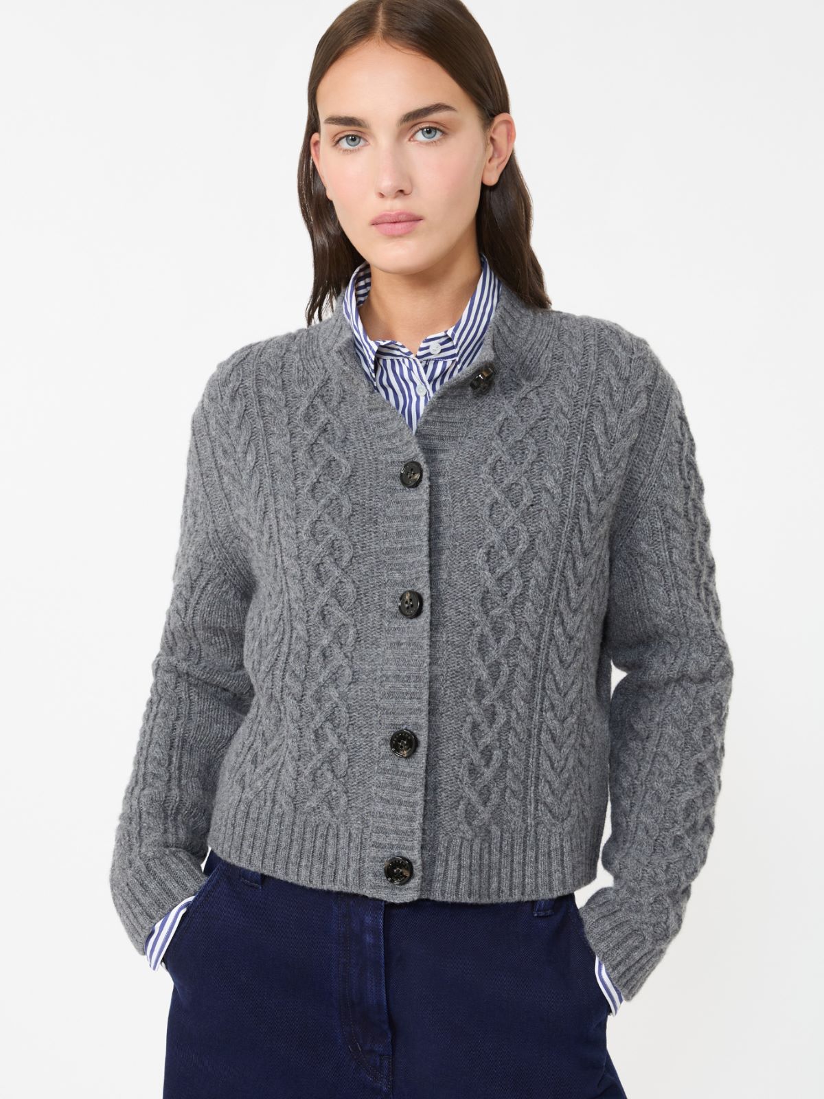 아비토 버진울 가디건 - DARK GREY - Max Mara - 5