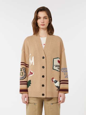 【関税＆送料込み】Max Mara Wool Tricot Cardigan Mohair yarn cardigan, sand | 